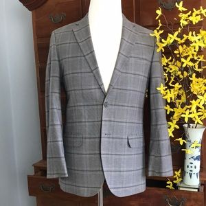 DKNY Jeans Grey Plaid Men’s Sport Coat Size Small